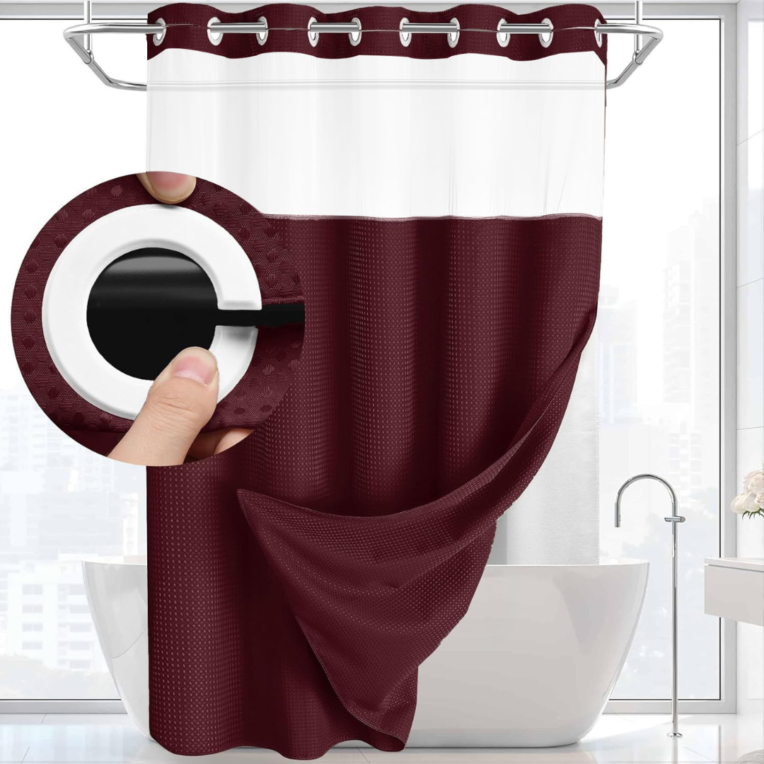 Auron™ - Snap In Shower Curtain and Liner Set