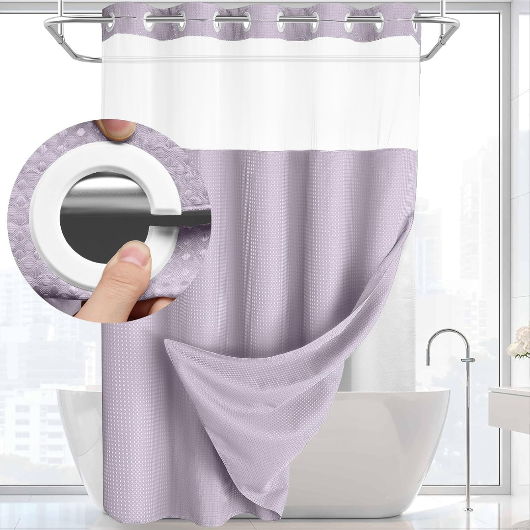 Auron™ - Snap In Shower Curtain and Liner Set