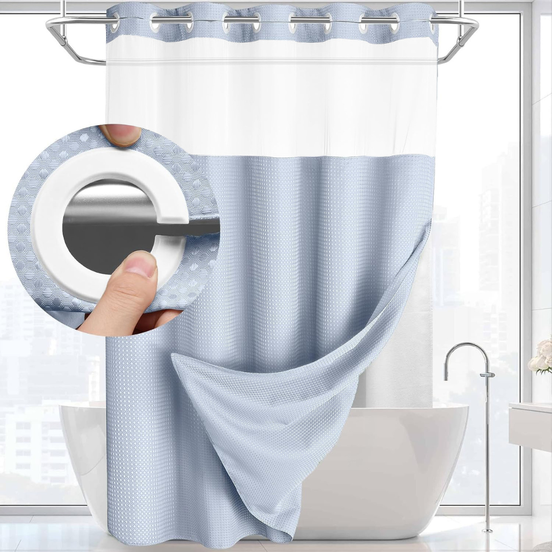Auron™ - Snap In Shower Curtain and Liner Set