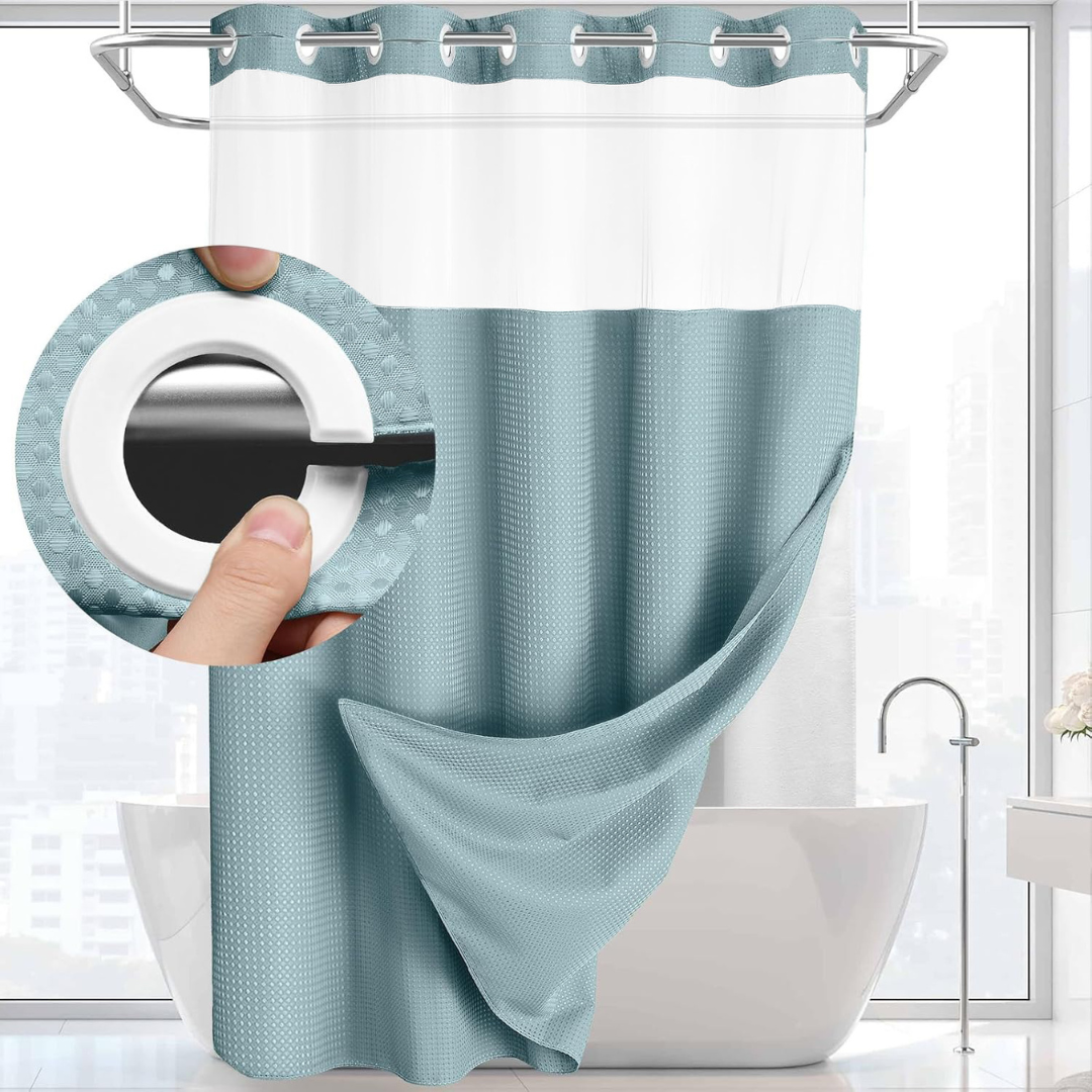 Auron™ - Snap In Shower Curtain and Liner Set