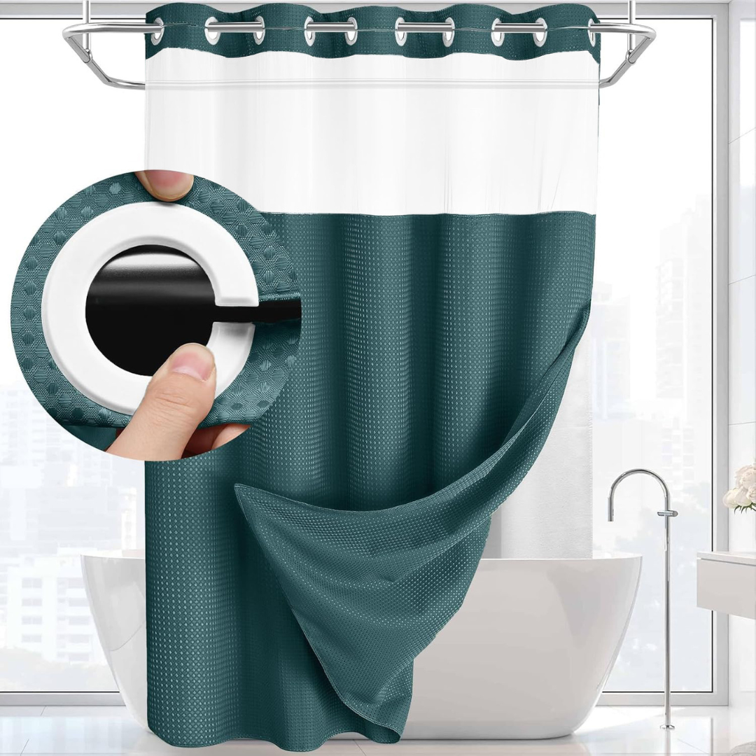 Auron™ - Snap In Shower Curtain and Liner Set