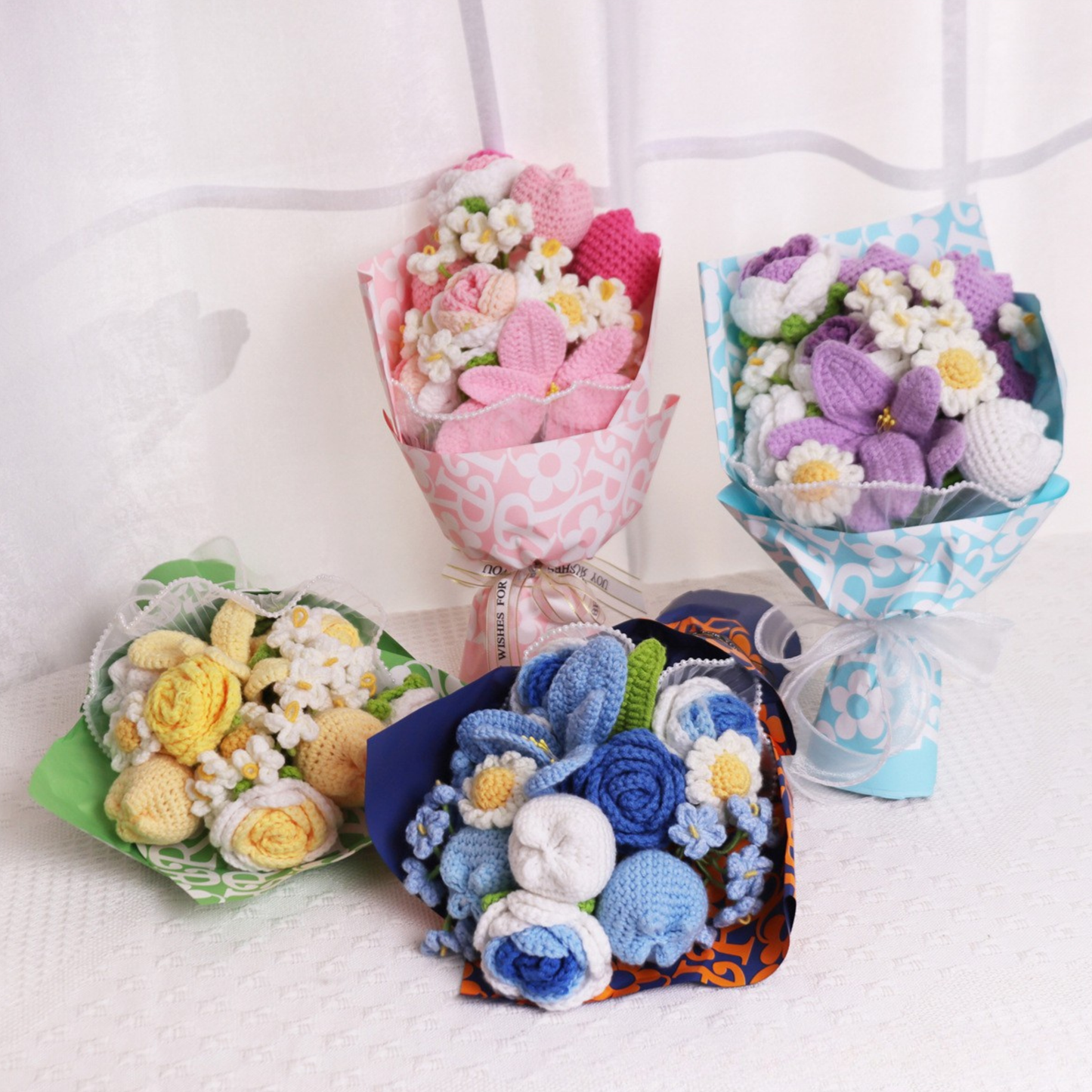 Handmade Crochet Flower Bouquet