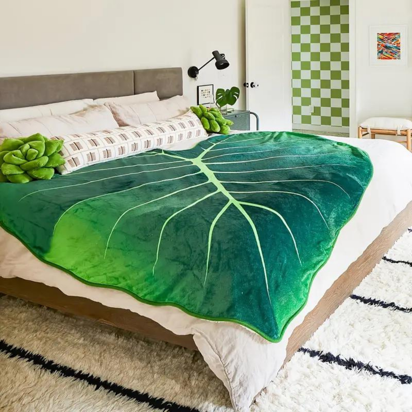 Botanical Harmony Leaf Blanket