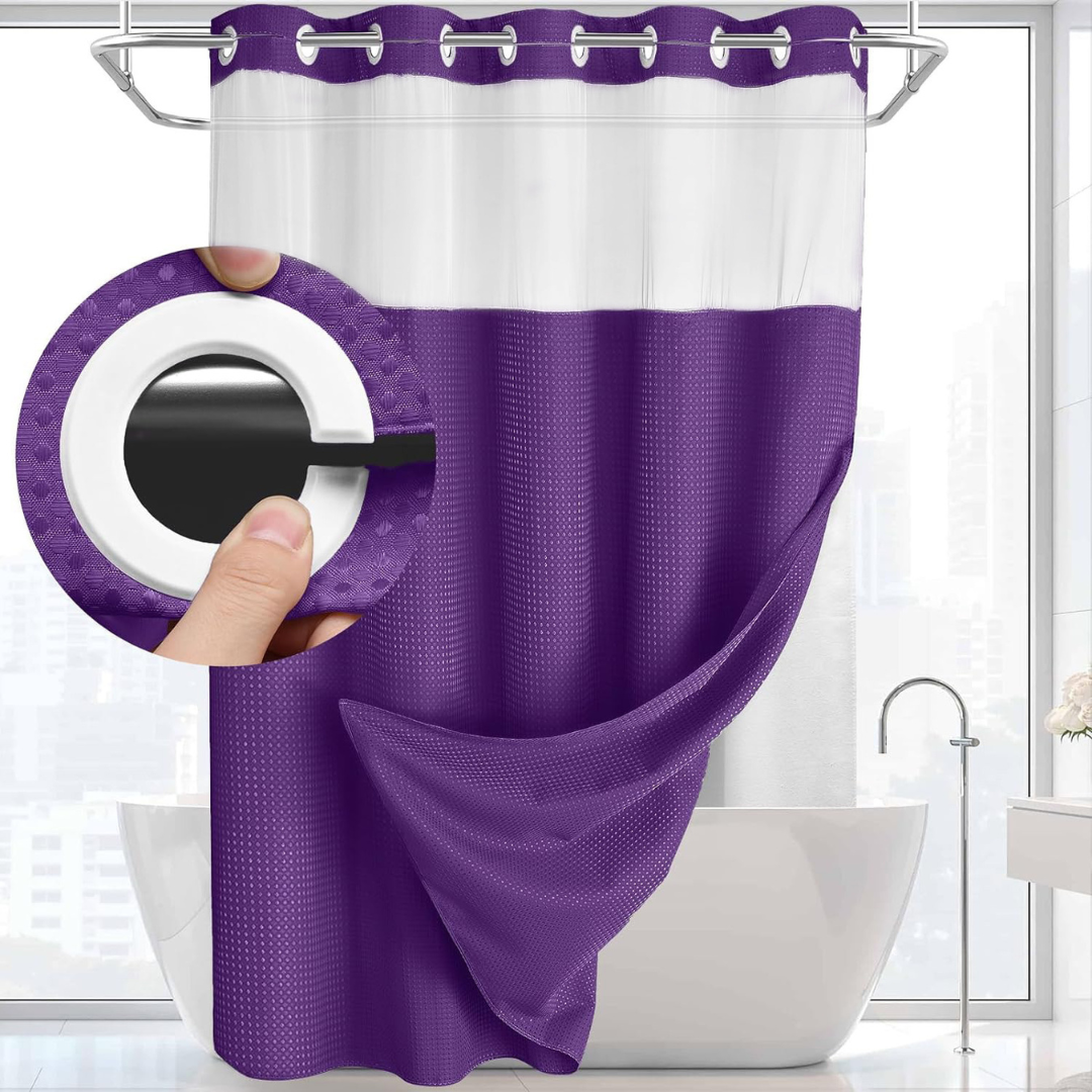 Auron™ - Snap In Shower Curtain and Liner Set