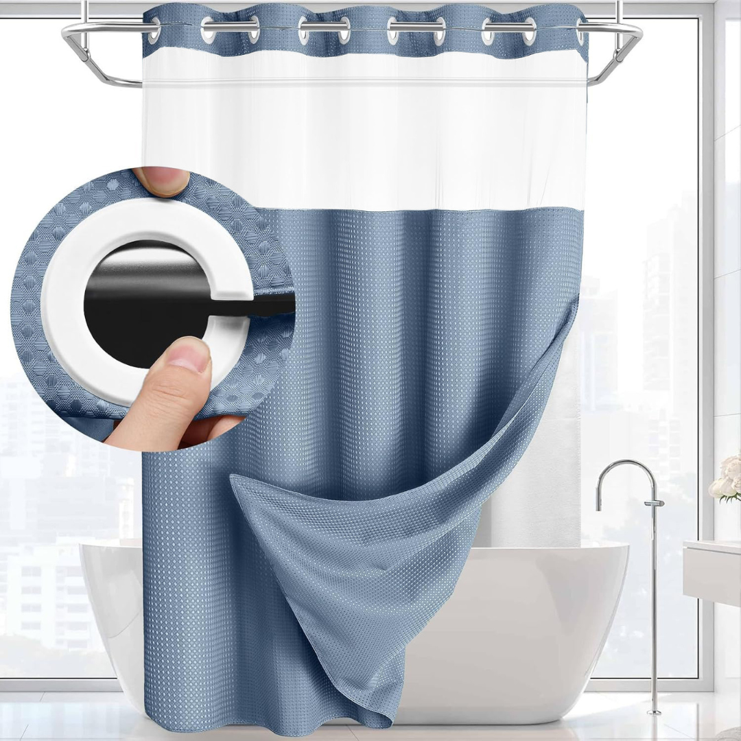 Auron™ - Snap In Shower Curtain and Liner Set