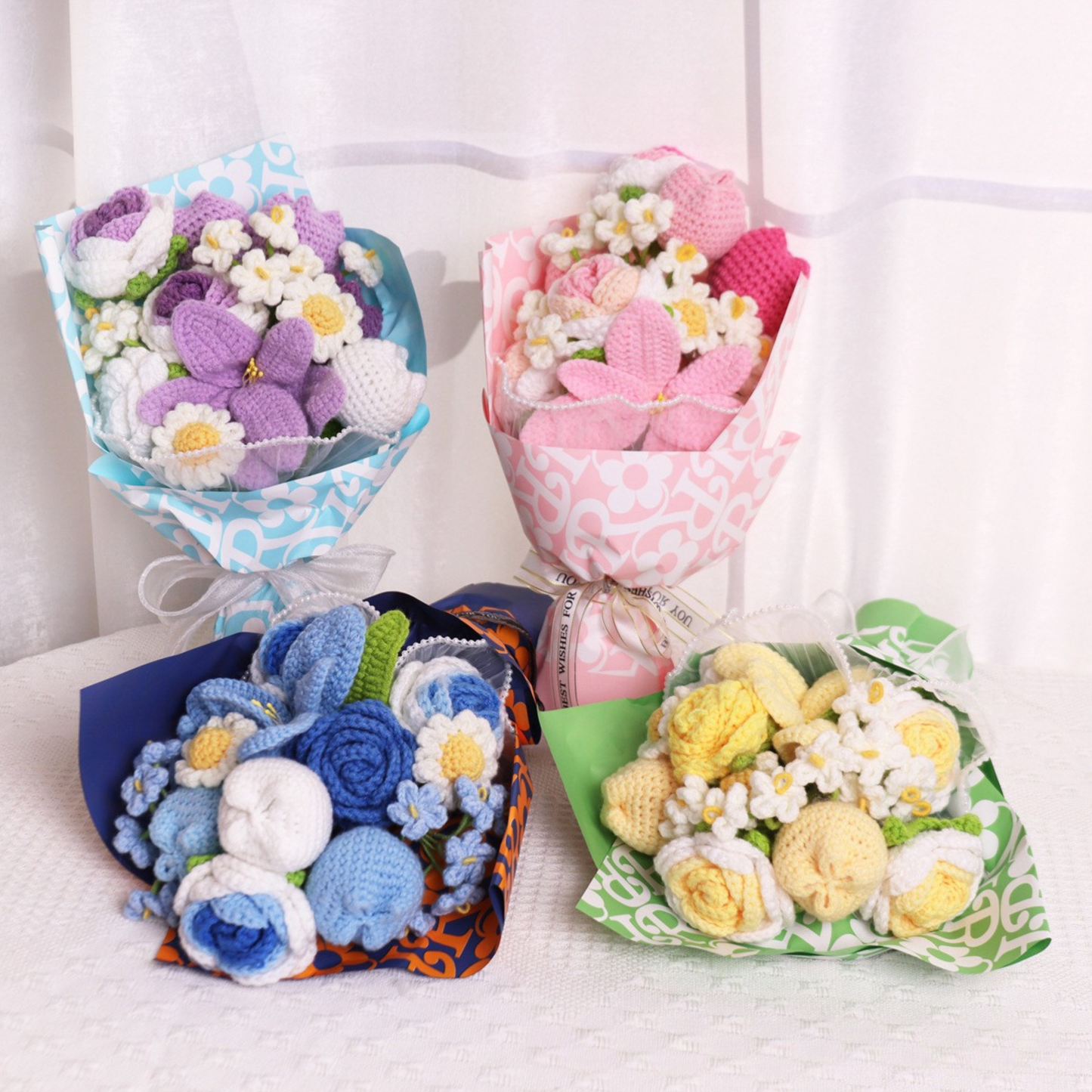 Handmade Crochet Flower Bouquet