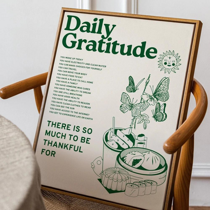 Retro Daily Gratitude Poster