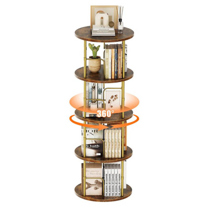 360° Spinning Bookshelf Tower