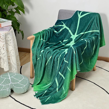 Botanical Harmony Leaf Blanket