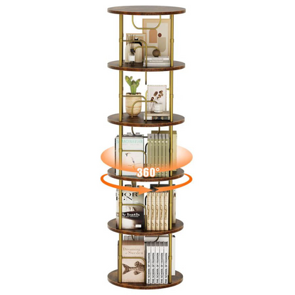 360° Spinning Bookshelf Tower