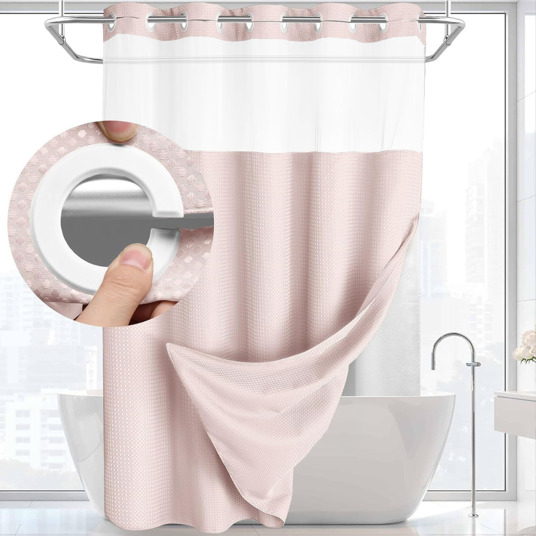 Auron™ - Snap In Shower Curtain and Liner Set
