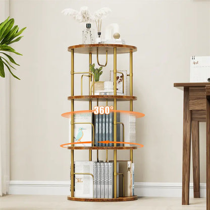 360° Spinning Bookshelf Tower